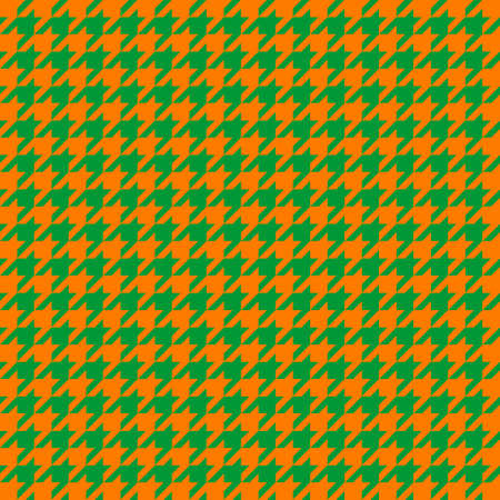 Goose foot. St. Patricks day pattern of crow's feet in green and orange. Glen plaid. Houndstooth...