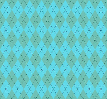 Easter Argyle plaid. Scottish pattern in green and blue rhombuses. Scottish cage. Traditional...