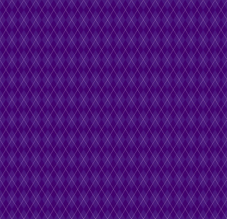 Halloween Argyle plaid. Scottish pattern in black and violet rhombuses. Scottish cage. Traditional Scottish background of diamonds. Seamless fabric texture. Vector illustrationのイラスト素材
