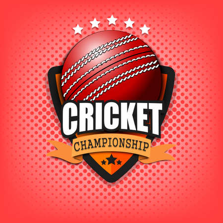 Cricket logo template design. FCricket logo. vintage style. Vector illustration on isolated backgroundのイラスト素材