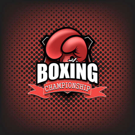 Boxing emblem template design.のイラスト素材