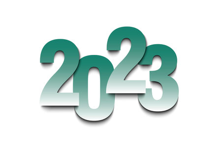 New Year numbers 2023 on an isolated background. Creative design pattern for greeting card, banner,...
