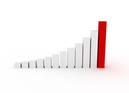 Illustration of a chart going upの写真素材