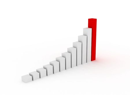 Illustration of a chart going upの写真素材