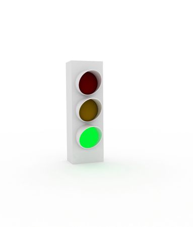 3d illustration of traffic lightsの写真素材