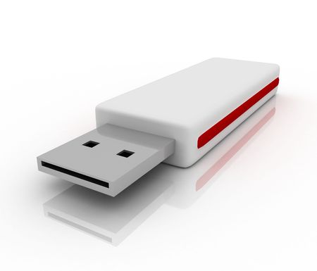 3d illustration of an usb flash driveの写真素材