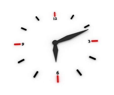 3d illustration of a clockの写真素材
