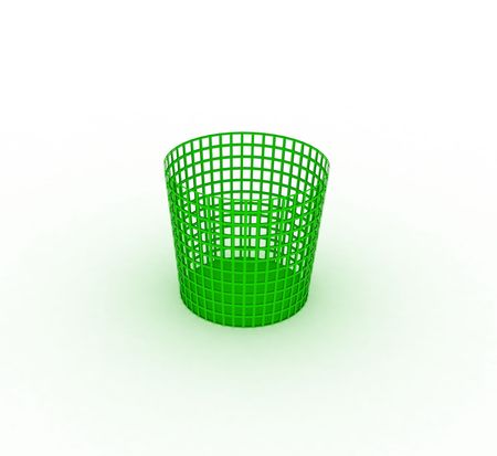 Green recycle binの写真素材