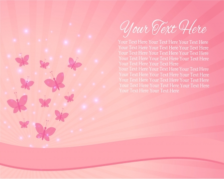 pink butterfliesのイラスト素材