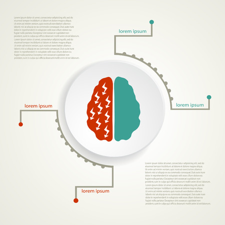Migraine infographic background.のイラスト素材