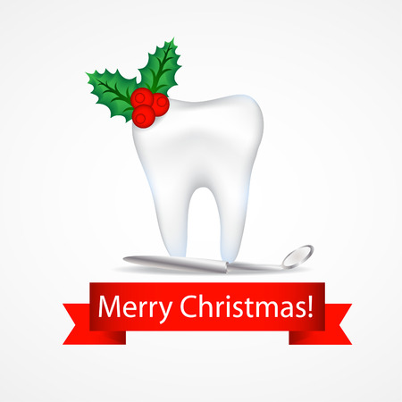 Dental Christmas card.のイラスト素材