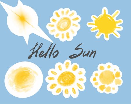 Hello sunのイラスト素材