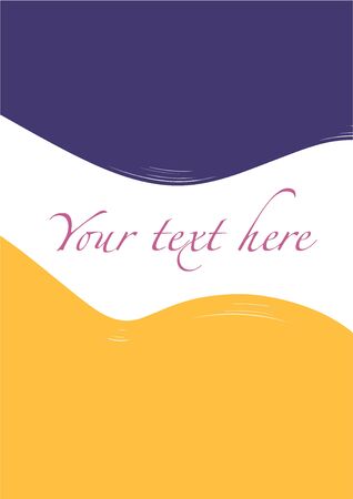 Hand drawn vector colored background for text violet and yellowのイラスト素材