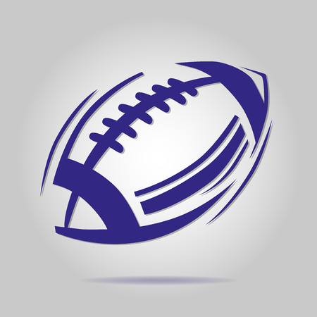 American blue football ball iconのイラスト素材