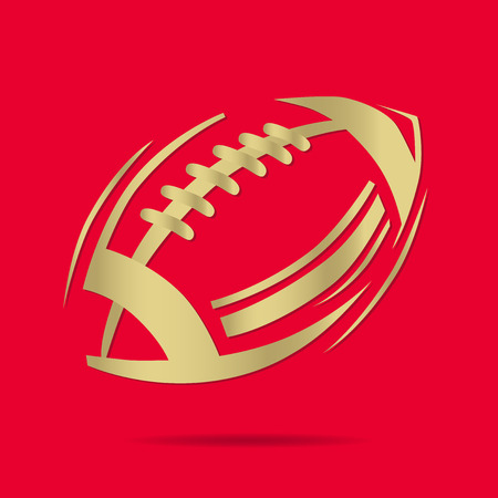 American gold football ball iconの写真素材