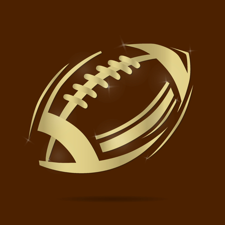 American gold football ball iconの写真素材