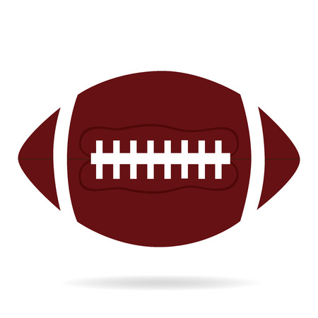 American football ball logo isolated on a white backgroundのイラスト素材
