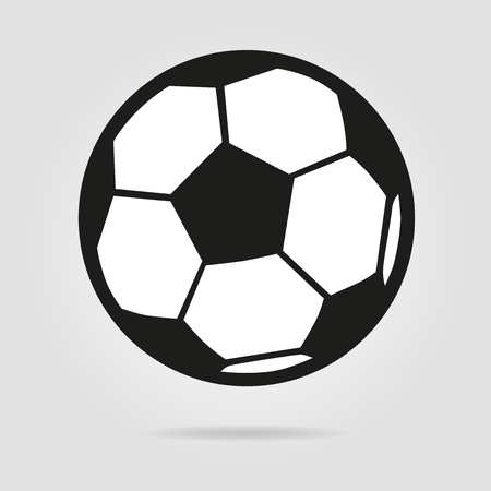 Football ball logo isolated on a gray backgroundのイラスト素材