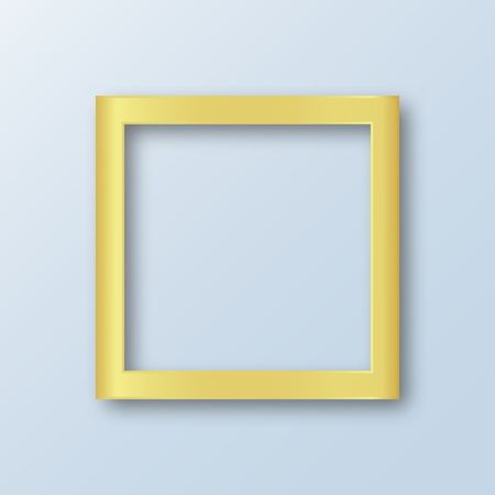 Gold design border for photosのイラスト素材