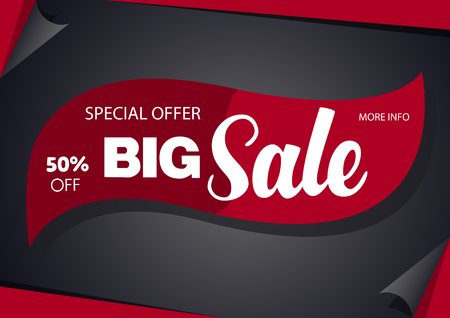 Sale banner template design black with redのイラスト素材