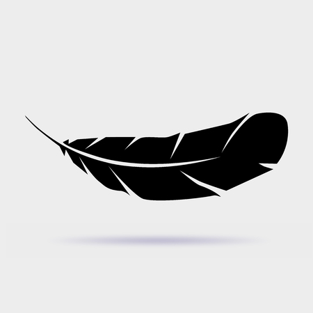 Feather vector icon isolated on cool presentation.のイラスト素材
