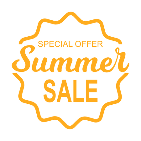 Summer sale sticker template design.のイラスト素材