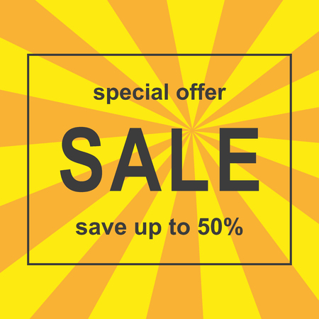 Sale banner template design, big sale special offer. end of season special offer banner. vector illustration.のイラスト素材
