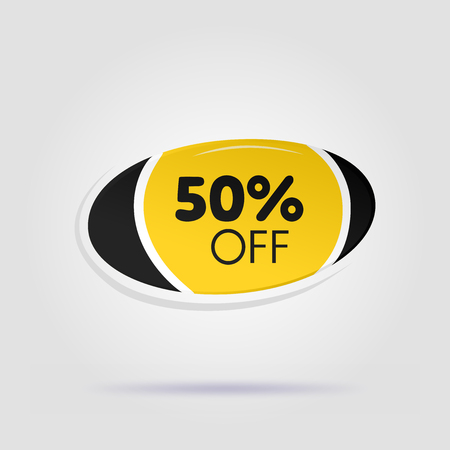 Special offer isolated sale tag yellowのイラスト素材