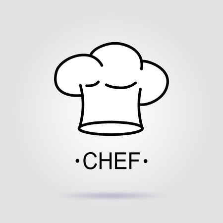 Chief hat icon on a gray backgroundのイラスト素材