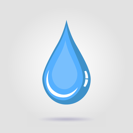Water drop vector icon on a gray backgroundのイラスト素材