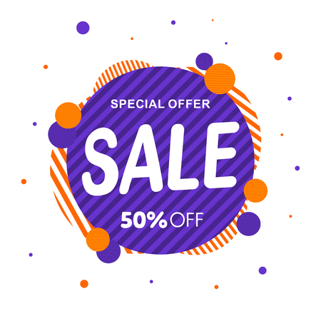 Special Offer, sale banner design template, discount app iconのイラスト素材