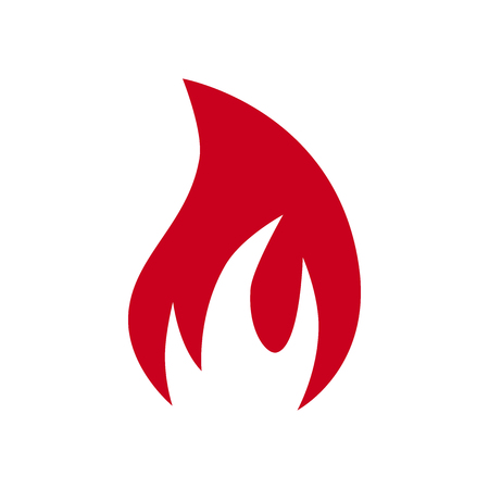 Fire red vector icon on a white backgroundのイラスト素材