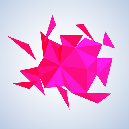 Vector illustration of abstract geometric faceted shapesのイラスト素材