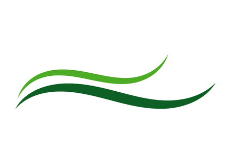Wave green icon original template designのイラスト素材