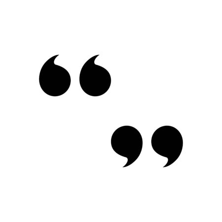 Quote vector icon in trendy template. Black colorのイラスト素材