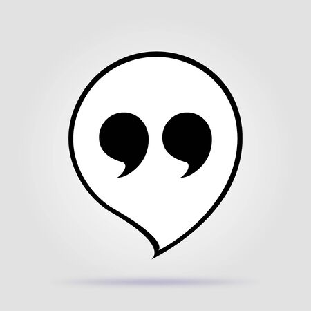 Quote vector icon in trendy flat design templateのイラスト素材