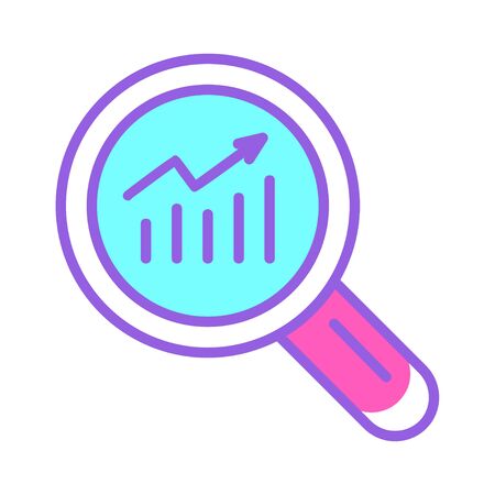Business analysis line flat icon modern designのイラスト素材