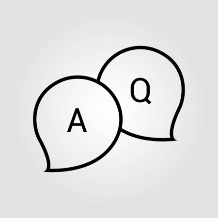 Discuss line icon vector illustration symbol templateのイラスト素材