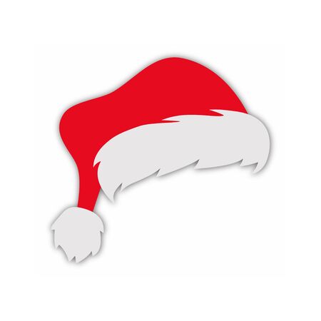 Santa Claus hat isolated on a white backgroundのイラスト素材