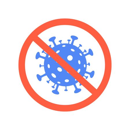 Sign caution coronavirus. Stop coronavirus. Coronavirus outbreakのイラスト素材