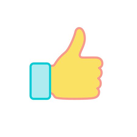Like Icon Vector. Simple flat symbol. Perfect color pictogram illustration on a white backgroundのイラスト素材