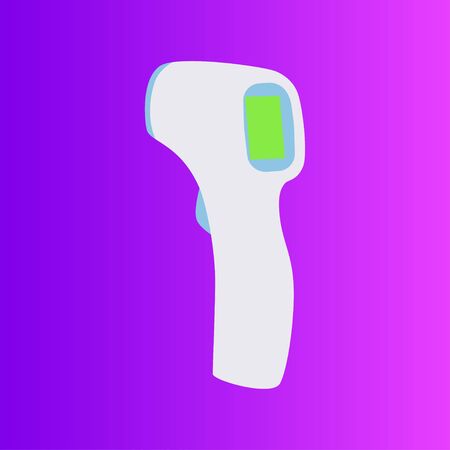 Digital contactless thermometer with infrared light. Coronavirus disease detectionのイラスト素材