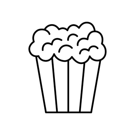 Popcorn line icon vector isolated template On white backgroundのイラスト素材