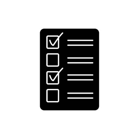 Shopping list black icon on a white backgroundのイラスト素材