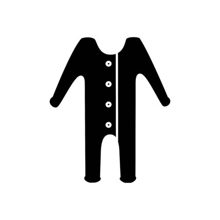 Sleeping pajamas black icon on a white backgroundのイラスト素材