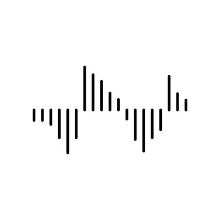 Sound wave new line icon on a white backgroundのイラスト素材