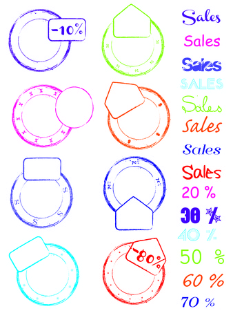 Sales promos promotion gratis vector webのイラスト素材
