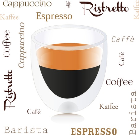Espresso ristretto Cappuccino Coffeeのイラスト素材