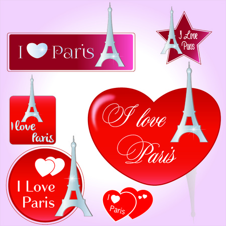 I love Parisのイラスト素材