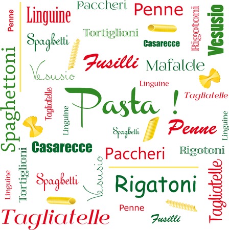 Illustration pour Background pasta - image libre de droit